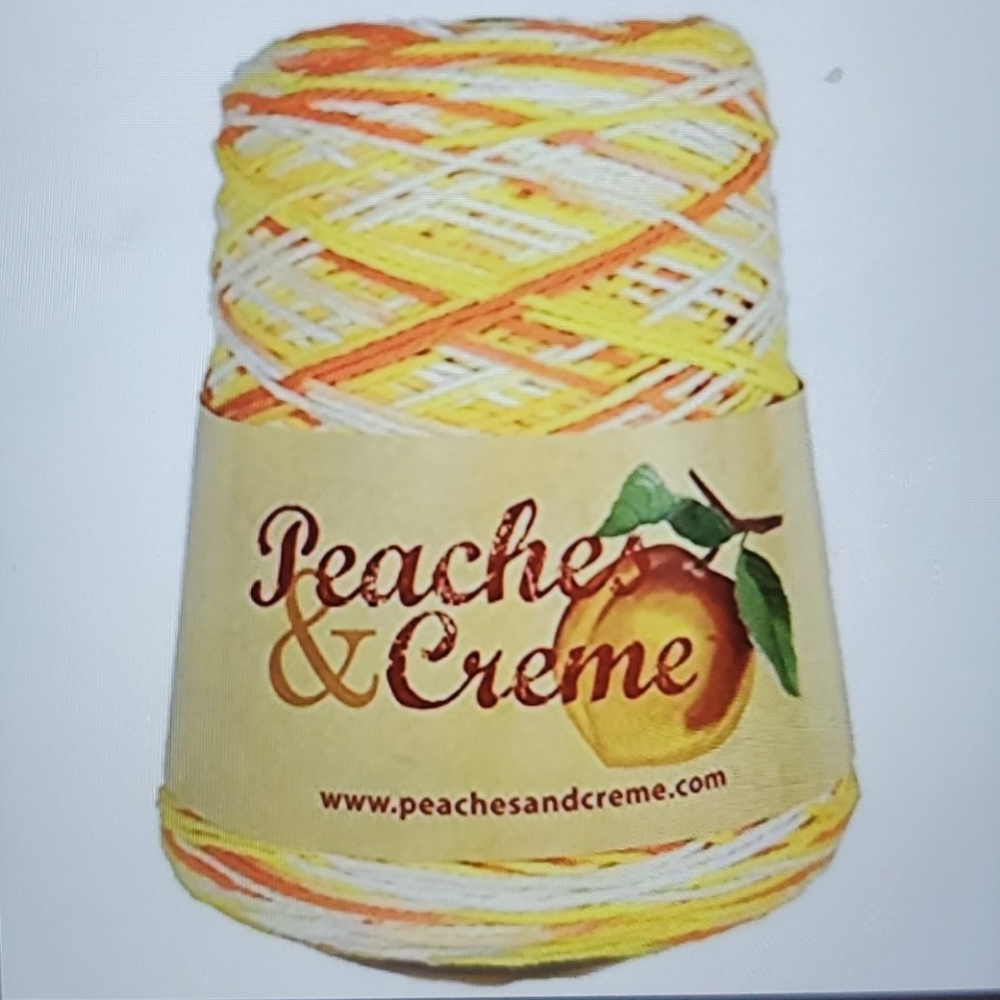 Yarn crochet orange yellow peaches&creme 14 oz.